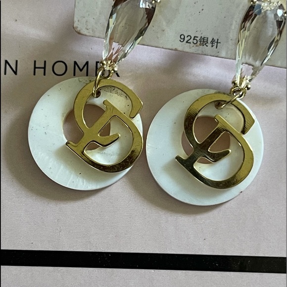 Jewelry - CD earrings new sterling with gold plate Dior
